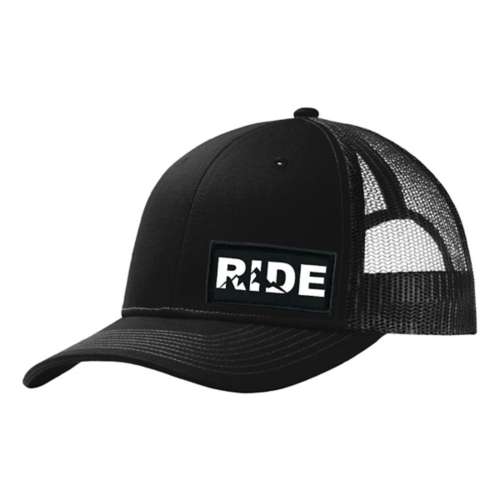 Men's Ride Brand Mountain Logo Patch Trucker Snapback Hat