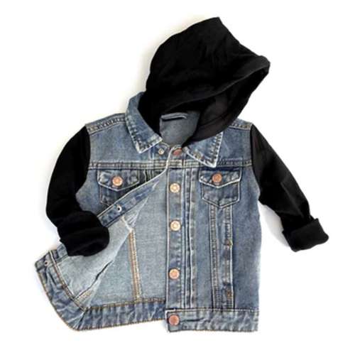 Baby Boys' Little Bipsy Classic Hooded Denim Jacket
