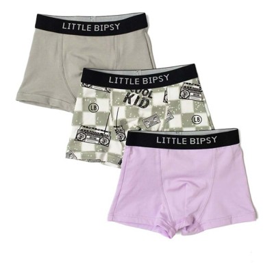 Boys' Little Bipsy Check'd Mix 3 Pack Boxer Briefs