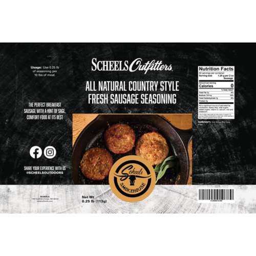 Scheels Outfitters Smokehouse All Natural Country Style Fresh Sausage Seasoning