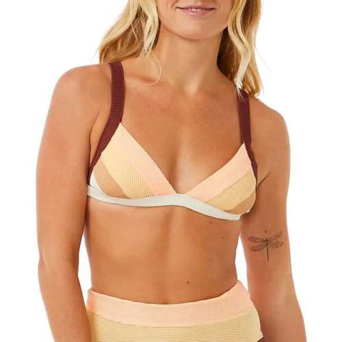 Women's Rip Curl Block Party Spliced Fixed Swim Bikini Top