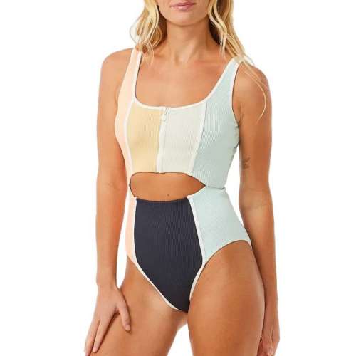 Women's Rip Curl Block Party Splice Good Coverage One Piece Swimsuit