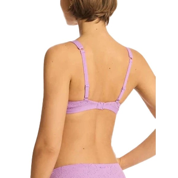 Women's SEA LEVEL Interlace Longline Bralette Swim Bikini Top Contemporary 8 Lavender