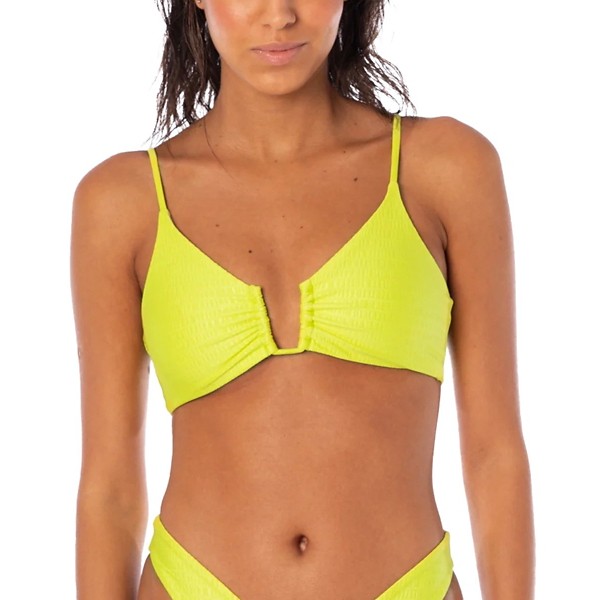 Women's Maaji Bia U Wire Reversible Bralette Swim Bikini Top Contemporary Medium Lime Green