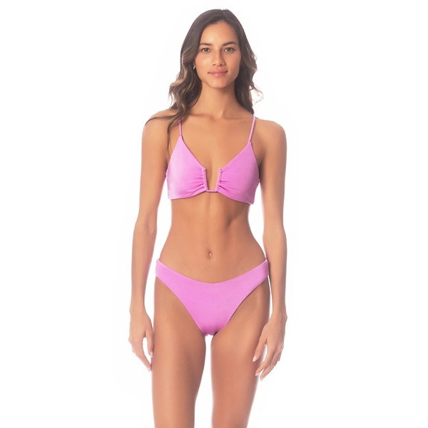 Women's Maaji Bia U Wire Bralette Swim Bikini Top Contemporary Small FONDANT Pink