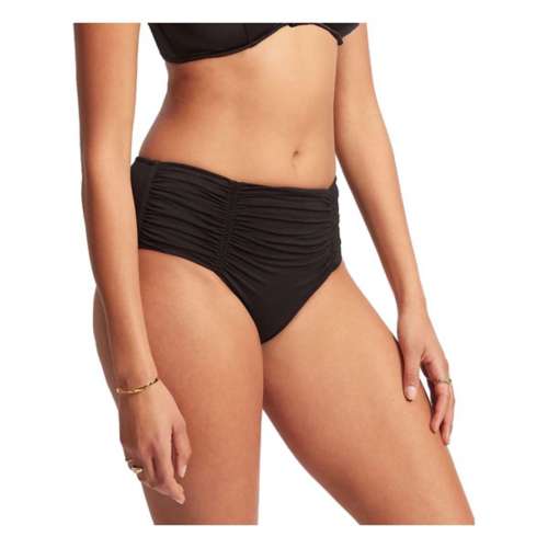 Women's Seafolly Gathered Front Retro Bikini Bottom Swimsuit