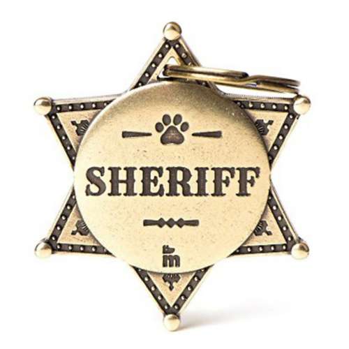 My Family Sheriff's Star ID Dog Tag