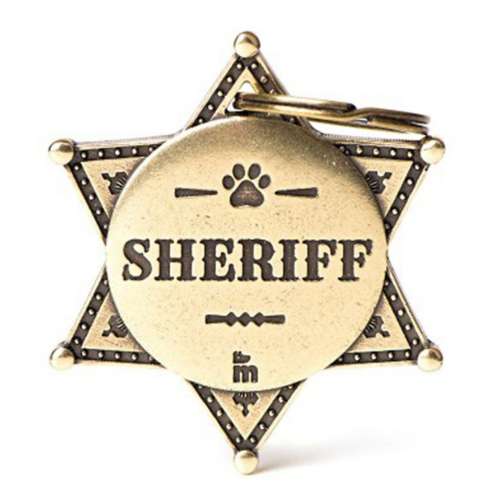 My Family Sheriff's Star ID Dog Tag