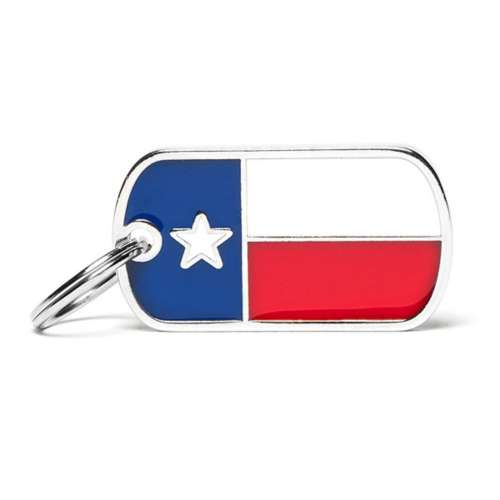 My Family Texas Flag ID Dog Tag
