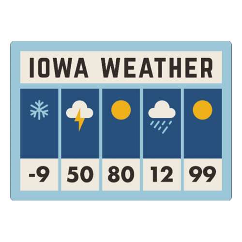 HEARTLandia Iowa Weather Sticker