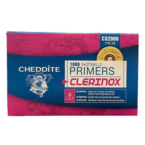Cheddite CX2000 Clerinox 209 Shotshell Primer Brick - Cheddite