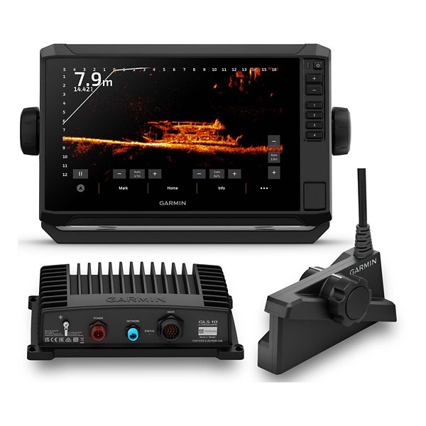 GARMIN ECHOMAP UHD2 93sv Fish Finder with GN+ and LVS34-IF LiveScope Plus Transducer