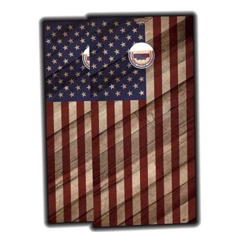 Yardhouse Creations Rustic American Flag 2x4 Cornhole Boards