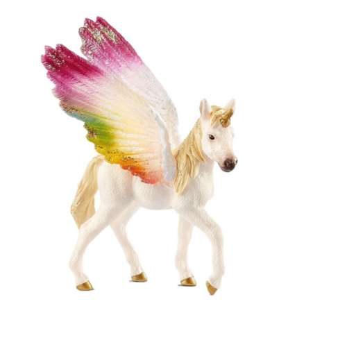Schleich Winged Rainbow Unicorn Foal Figurine