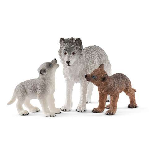 Schleich Mother Wolf with Pups Toy Figurine