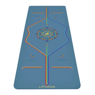 Liforme Blue Sky Rainbow Yoga Mat - Blue/Rainbow