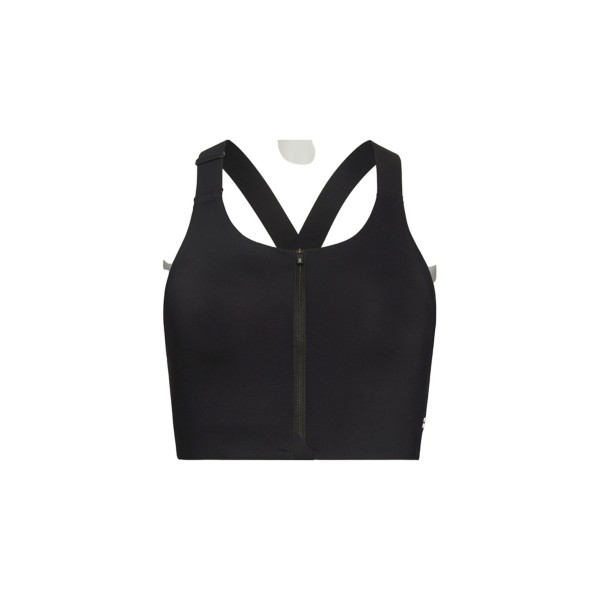 Women's On Running Endurance Zip Sports Bra Large D/DD Black
