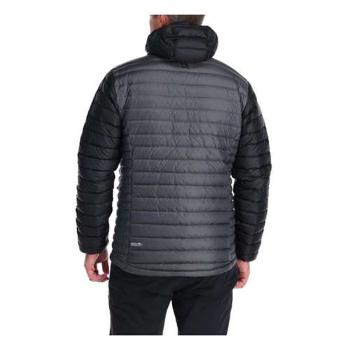 Men's Rab Microlight Alpine Hooded Mid Down Puffer colour-block jacket