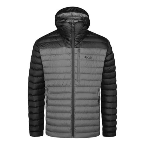Men's Rab Microlight Alpine Hooded Mid Down Puffer colour-block jacket