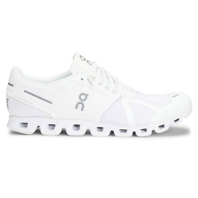 on cloud running shoes white