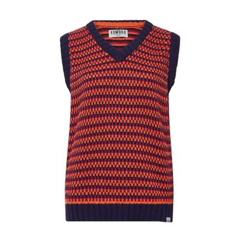 Neck Sweater Vest Women s KOMODO Lexi Sleeveless V compass patch pullover hoodie Rosa Witzenberg Sneakers Sale Online