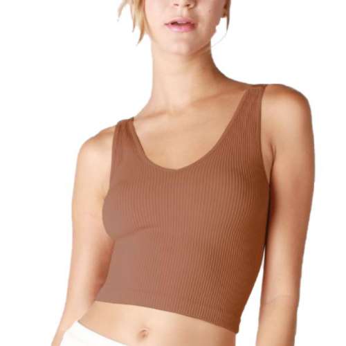 Women's NikiBiki Chevron Ribbed Crop Tank Top