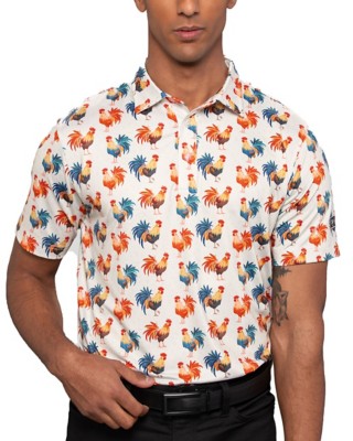Men's Waggle Golf Cocky Rooster Golf Polo