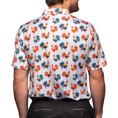 Men's Waggle Golf Cocky Rooster Golf Polo