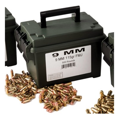 Crow Shooting Supply 9mm 115Gr FMJ Ammo Can 500Ct