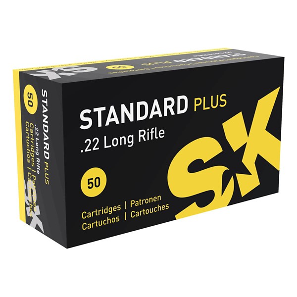 SK Standard Plus .Rimfire Training 22 Long Rifle Rimfire Ammunition 50 Round Box - SK