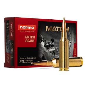Norma Dedicated Precision Golden Target Rifle Ammunition 20 Round Box