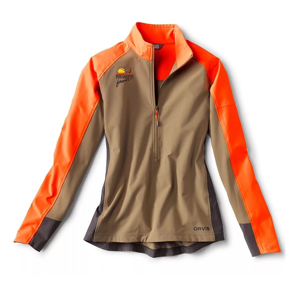 ORVIS Women's  Pheasants Forever Pro LT Shoftshell Hunting 1/2 Zip Pullover