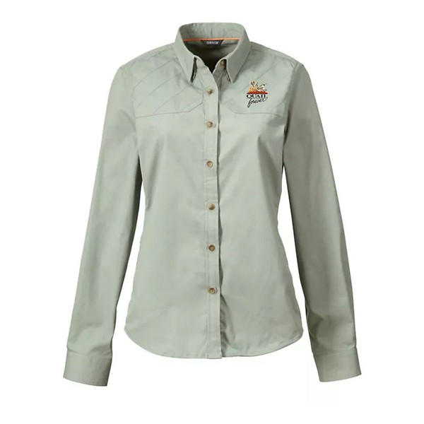 ORVIS Women's  Quail Forever Midweight Shooting Long Sleeve Button Up Shirt