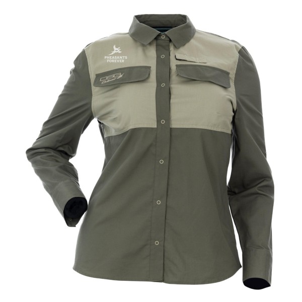 DSG OUTERWEAR Women's DSG Pheasants Forever Long Sleeve Field Button Up Shirt