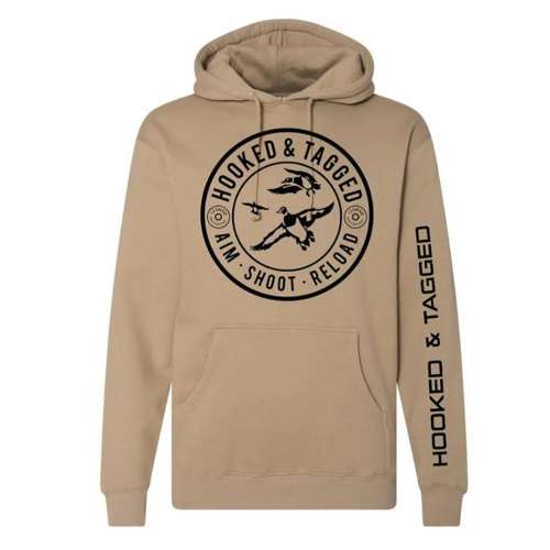 Men's Hooked And Tagged Aim. Shoot. Reload. Hoodie