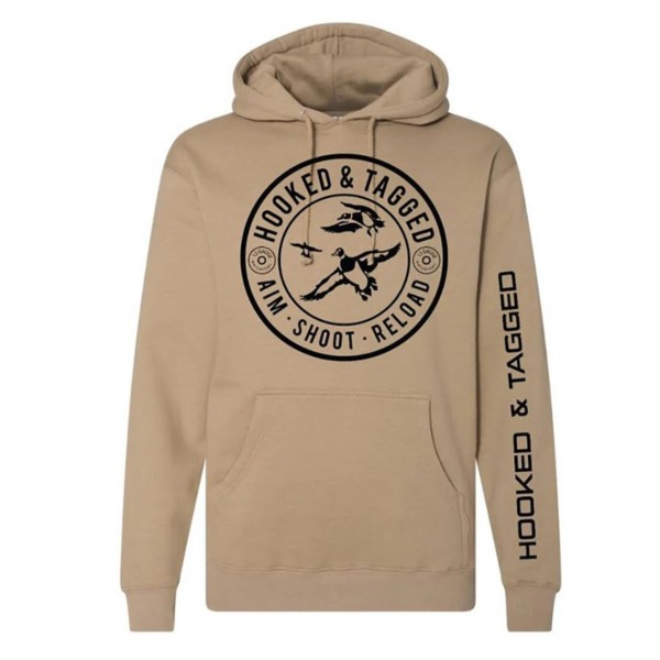 Men's Hooked And Tagged Aim. Shoot. Reload. Hoodie - Hooked And Tagged