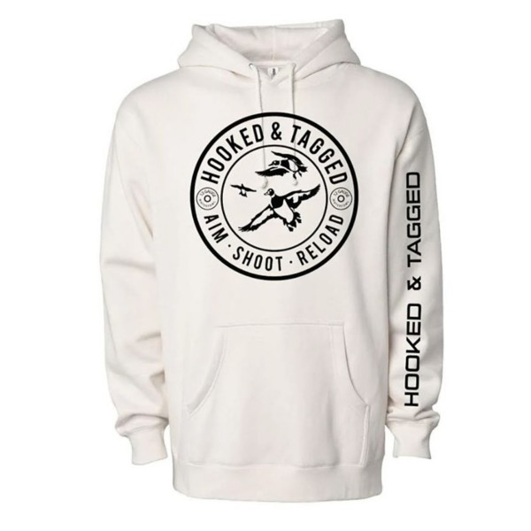 Men's Hooked And Tagged Aim. Shoot. Reload. Hoodie - Hooked And Tagged