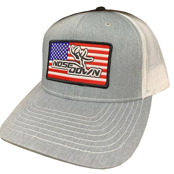 NOSE DOWN SCENTS Men's  American Flag Patch Hunting Adjustable Hat