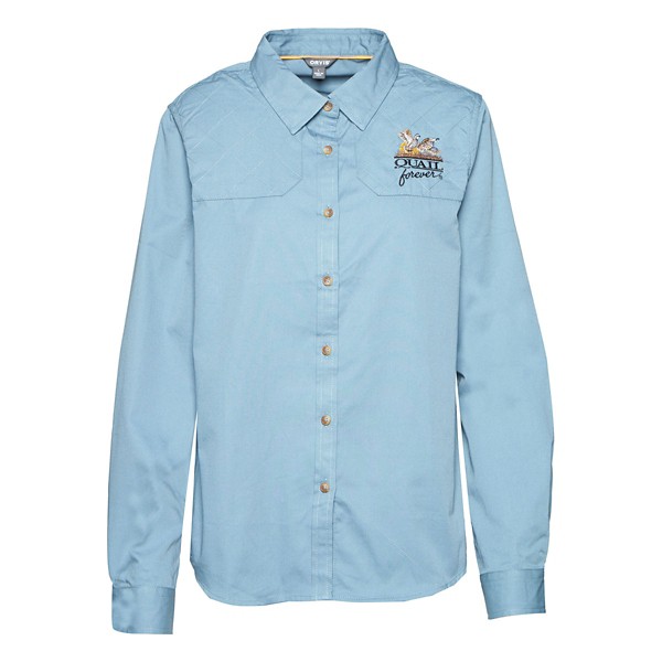 Women's Orvis Quail Forever Midweight Shooting Long Sleeve Button Up Shirt - Orvis