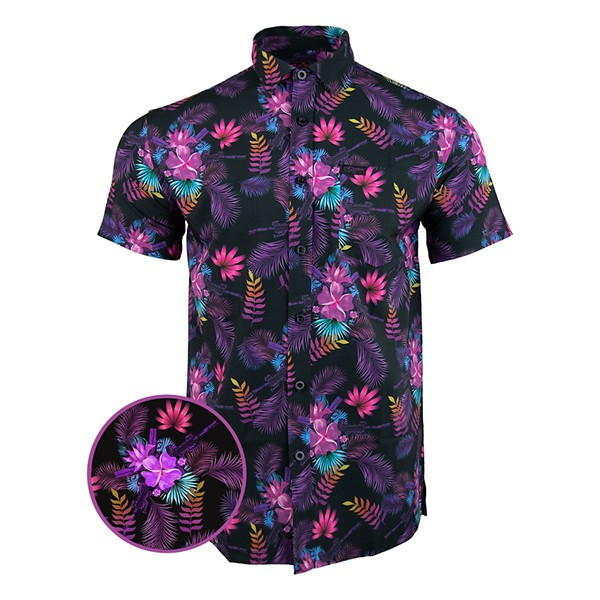 RETRO RIFLE Men's  Tropics Button Up Shirt