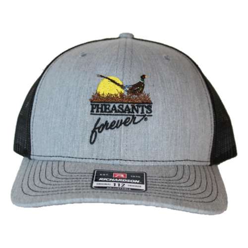 Pheasants Forever Richardson 112 Gray with Black Meshback Adjustable