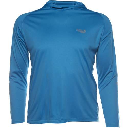 Performance Fishing Hoodie with Face Mask Hooded Sunblock Shirt Sun Shield  Long Sleeve Shirt UPF50 Dry Fit Quick-Dry, Blue, Medium : :  Clothing, Shoes & Accessories