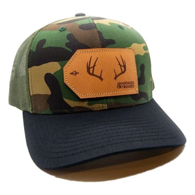 Men's Hooked And Tagged Buck Antler Patch Snapback Hat