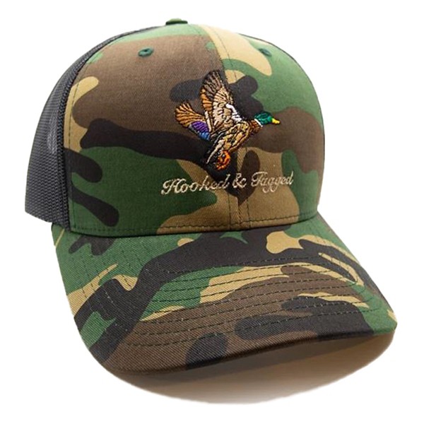 HOOKED AND TAGGED Men's  In-Flight Hunting Snapback Hat