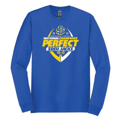 Range South Dakota State Jackrabbits South Dakota State 2023 National Champions Perfect Season Long Sleeve T-Shirt