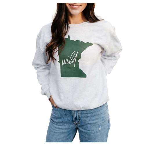 Fan Girl Minnesota Wild State Crew Sweatshirt