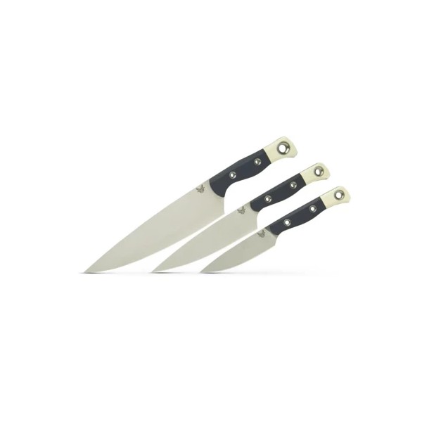 Benchmade Knife Company 3 Piece Blue / White Knife Set Kitchen Knife - Benchmade Knife Company