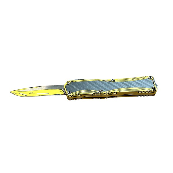 Heretic Knives H042-CS-YW Colossus Cel-Shaded Recurve OTF Automatic Knife - Heretic Knives
