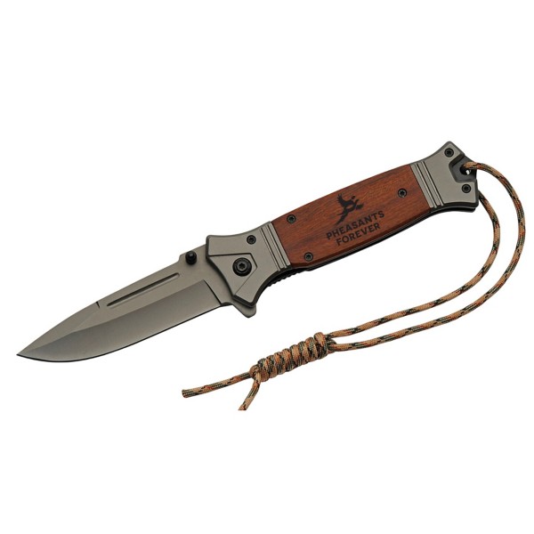 PHEASANTS FOREVER SZCO  Titanium Liner Lock Knife