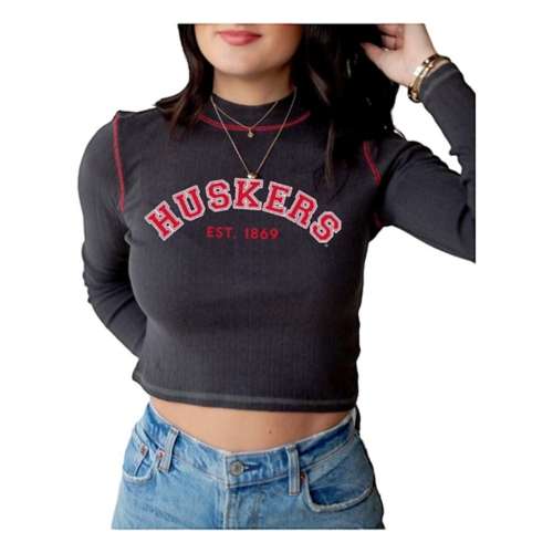 Women's Bengals Mock Neck Crop Tee